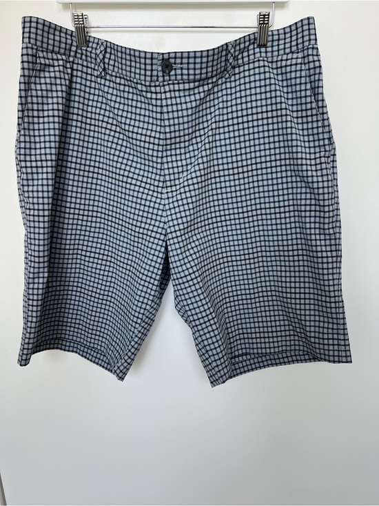 adidas Other - adidas Men's Light Blue and Navy Check Flat Front golf Shorts